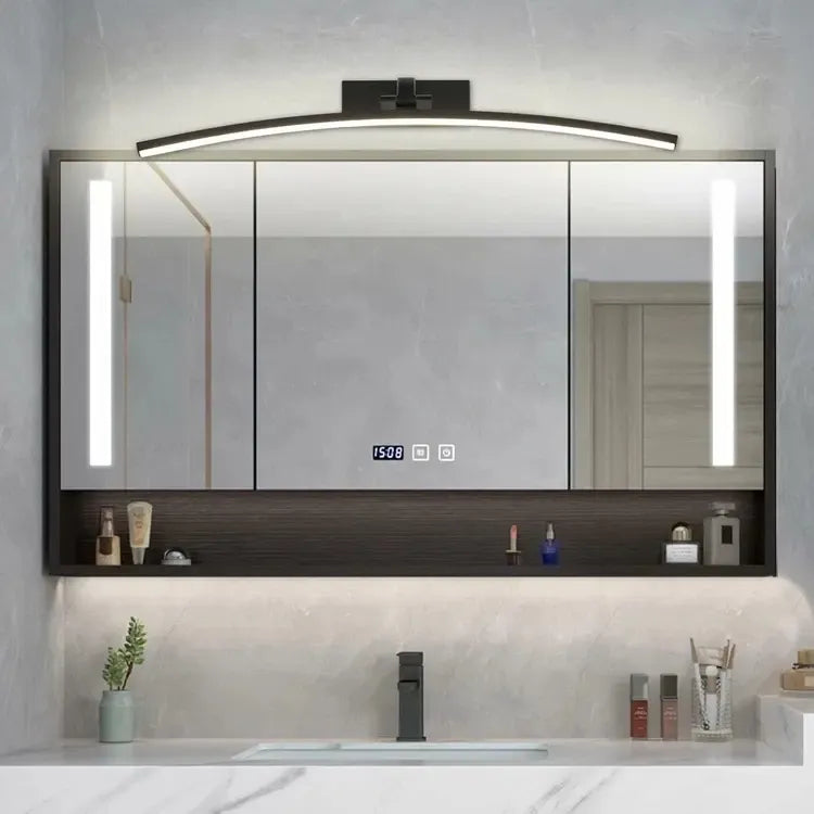 Sieninis LED šviestuvas virš veidrodžio, 60 cm ilgio, 12 W, šviesa 4000 K, modernus apšvietimas vonios kambariui.
