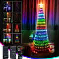Išmanioji RGB LED Kalėdinė girlianda su nuotolinio valdymo programėle ir spalvų keitimo funkcija, kabinama namuose ar lauke.