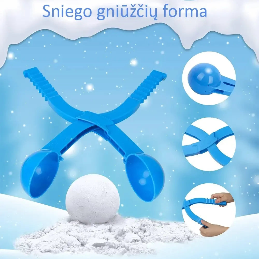 Sniego gniūžčių gaminimo forma Ballmaker, plastikinė rankinė forma sniego figūrų kūrimui žiemą.