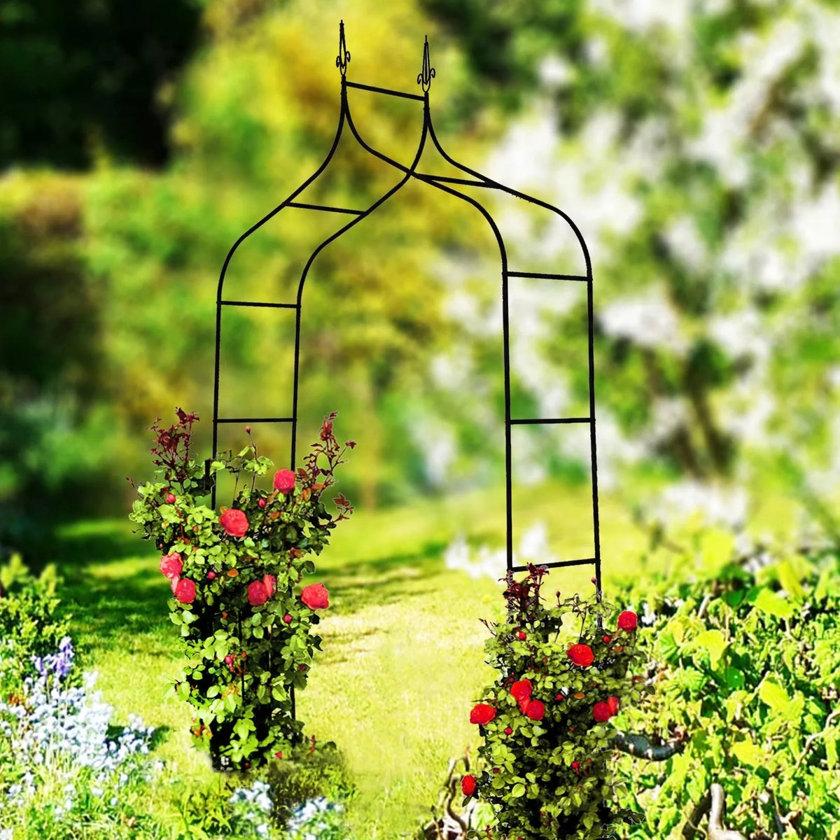 Aia pergola taimedele 150 × 37 × 240 cm, metallist, must