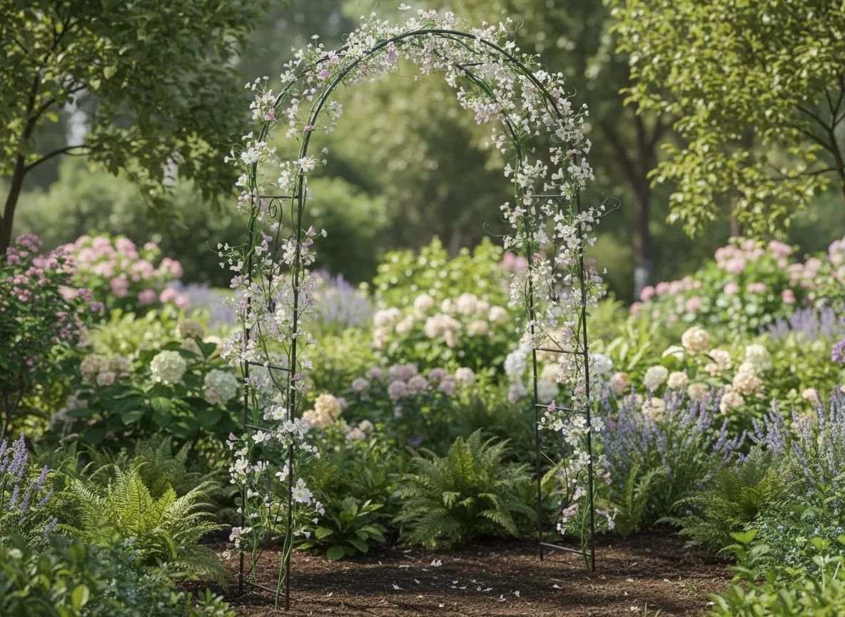 Aia pergola koos dekoratsioonidega 114 × 37 × 230 cm