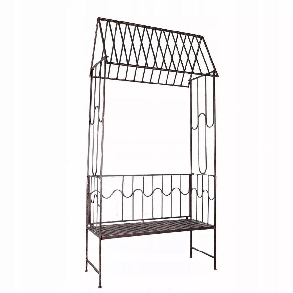 Aia pergola pingiga, antiikpruuni värvi, metallist