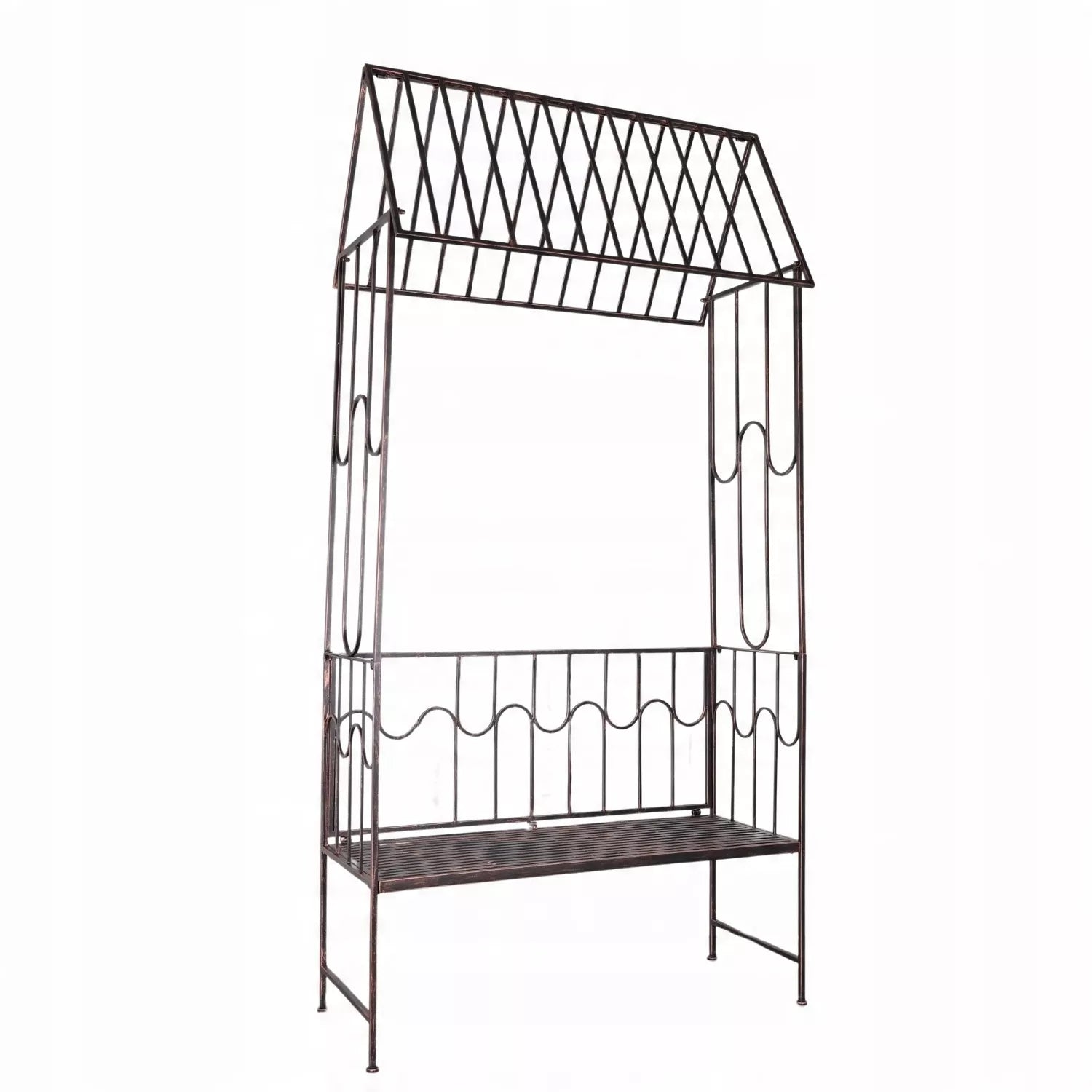 Aia pergola pingiga, antiikpruuni värvi, metallist