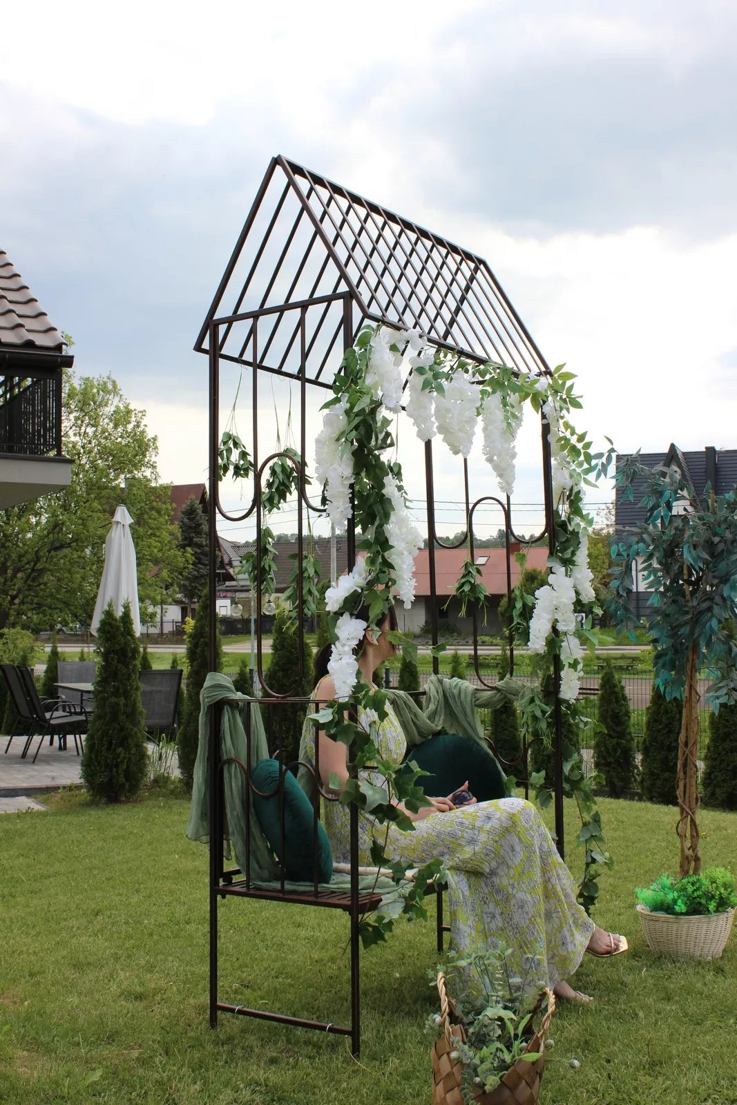 Aia pergola pingiga, antiikpruuni värvi, metallist