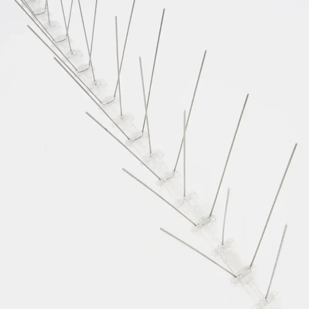 Paukščių atbaidymo spygliai, matmenys 50x11x2,2 cm, plieno spygliai paukščiams apsaugoti nuo paukščių.