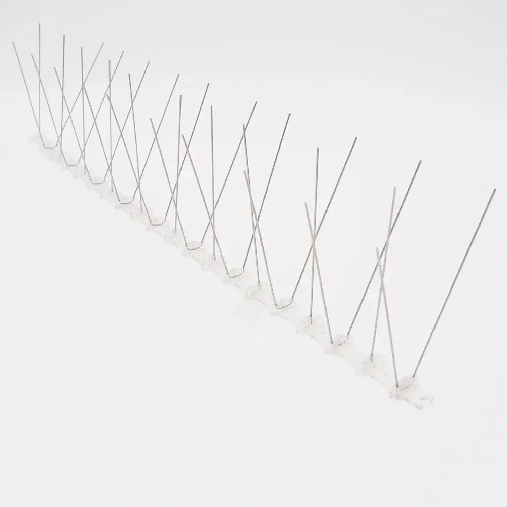 Paukščių atbaidymo spygliai, 50x11x2,2 cm, plieniniai spygliai skirtas apsaugai nuo paukščių.