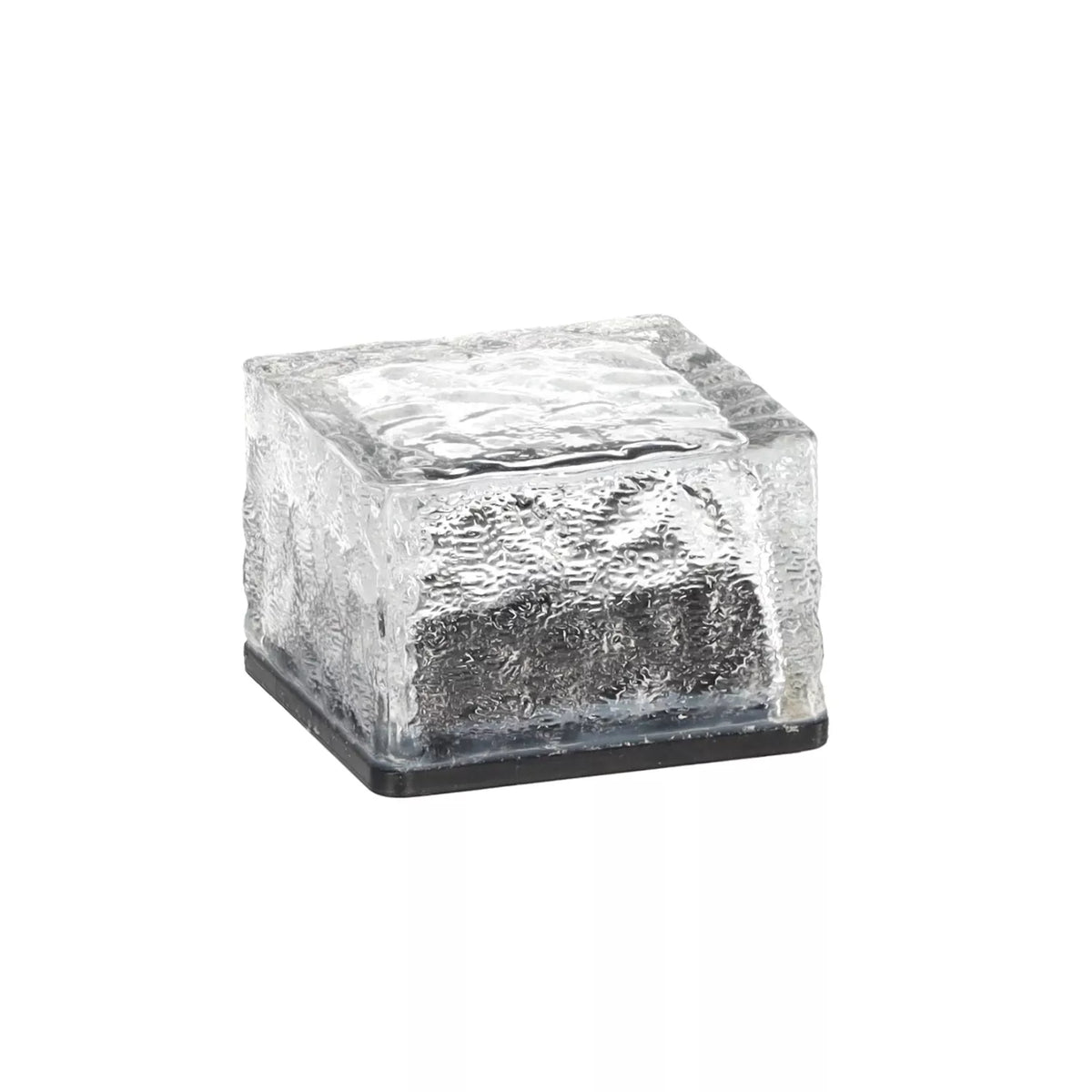 Klaasist päikeselamp – kuup 7 × 7 × 5 cm, külmvalge LED