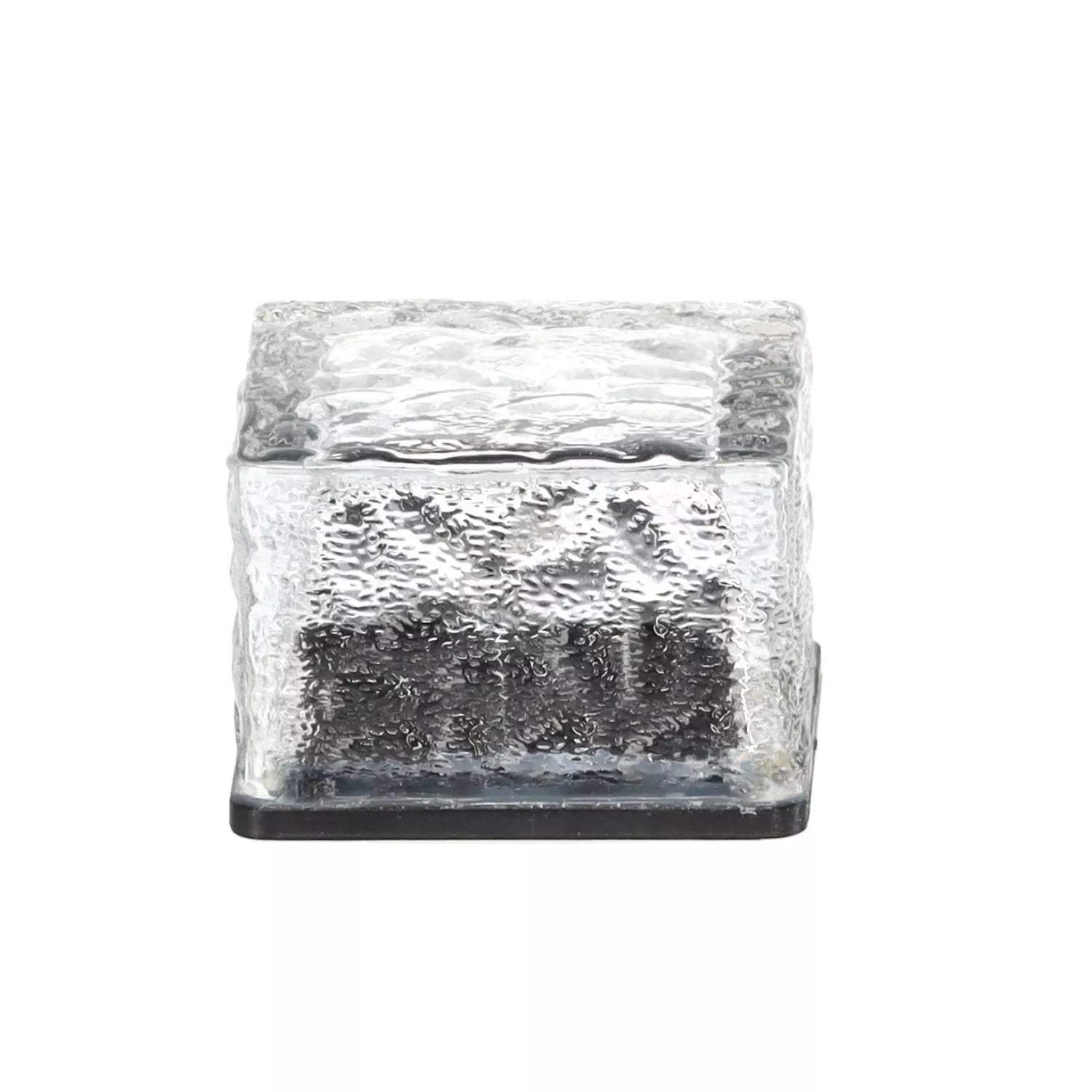 Klaasist päikeselamp – kuup 7 × 7 × 5 cm, külmvalge LED