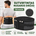Sutvirtintas nugaros diržas TR1460A M dydis, tvirtas ir patogus, su reguliuojamomis juostomis, skirtas nugaros palaikymui.
