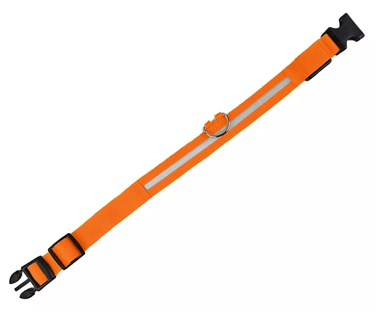 Šviečiantis LED antkaklis Oranžinis