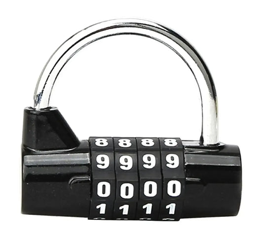 Dviračio U-Lock spyna su skaitmeniniu kodu, tvirta ir patikima dviračio apsaugos priemonė, juoda spalva.