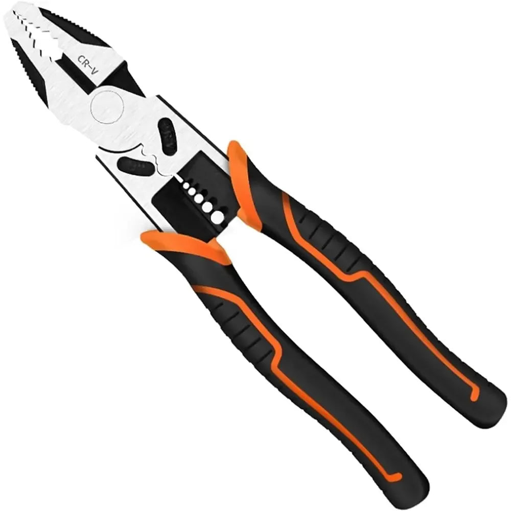 Universalios replės XLINE TR1518, rankenos ir žnyplės galvos detalės, tvirtos ir patogios naudoti techninėms užduotims.
