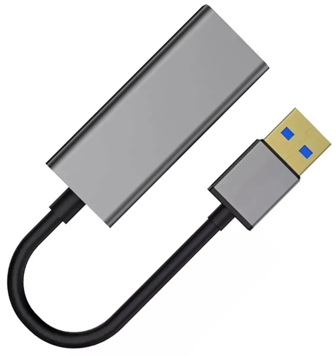 USB 3.0 tinklo plokštė su RJ45 jungtimi, 1000Mbps adapteris, sidabrinė plokštė su Ethernet jungtimi.