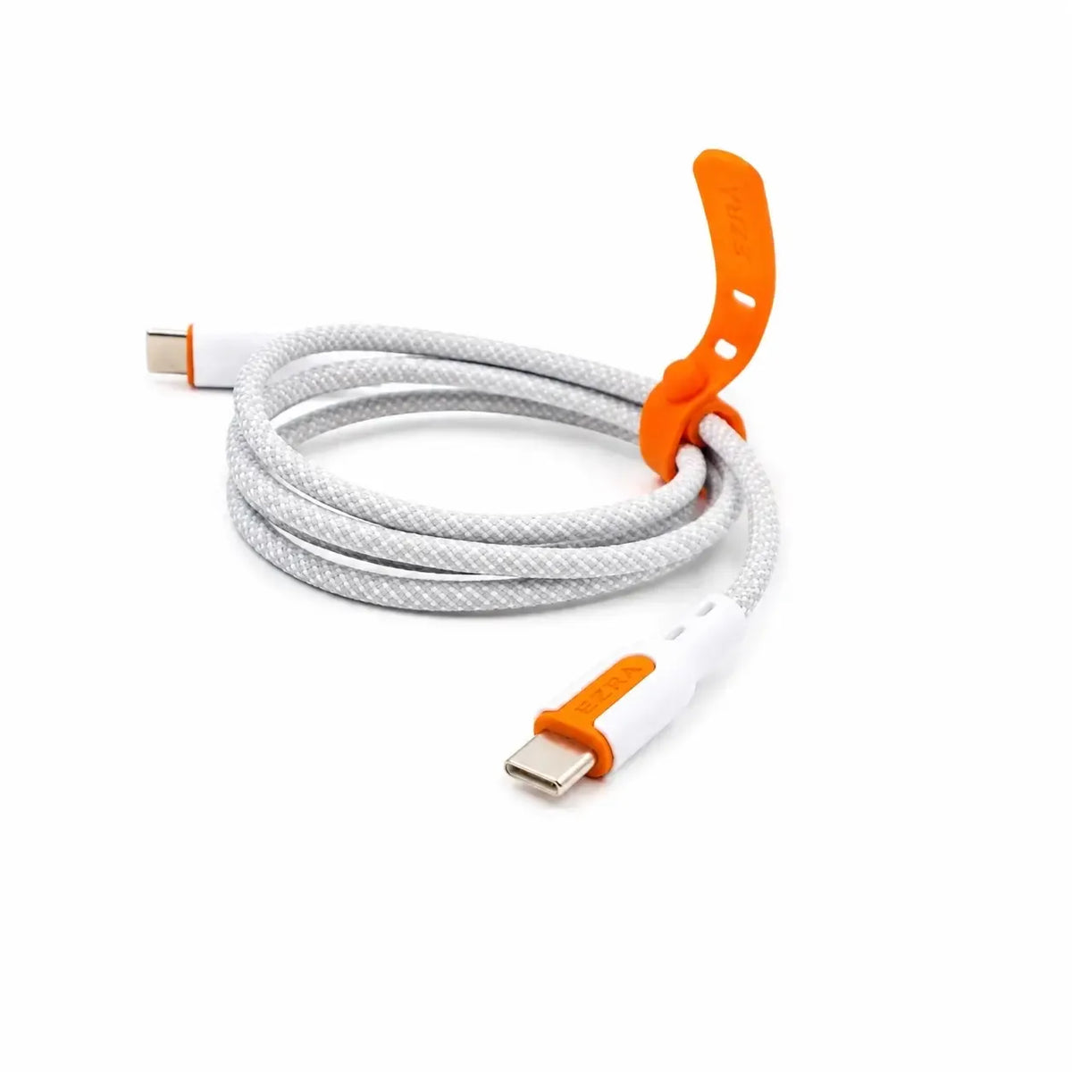 USB-C įkrovimo laidas EZRA DC373, 1 m, 60 W, greito įkrovimo kabelis iš USB-C į USB-C su tvirtomis jungtimis.