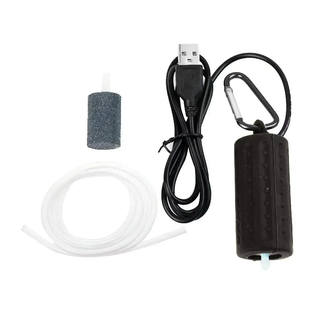 USB deguonies pompa akvariumui su kompaktišku dizainu, skirta gerinti vandens deguonies kiekį akvariume.