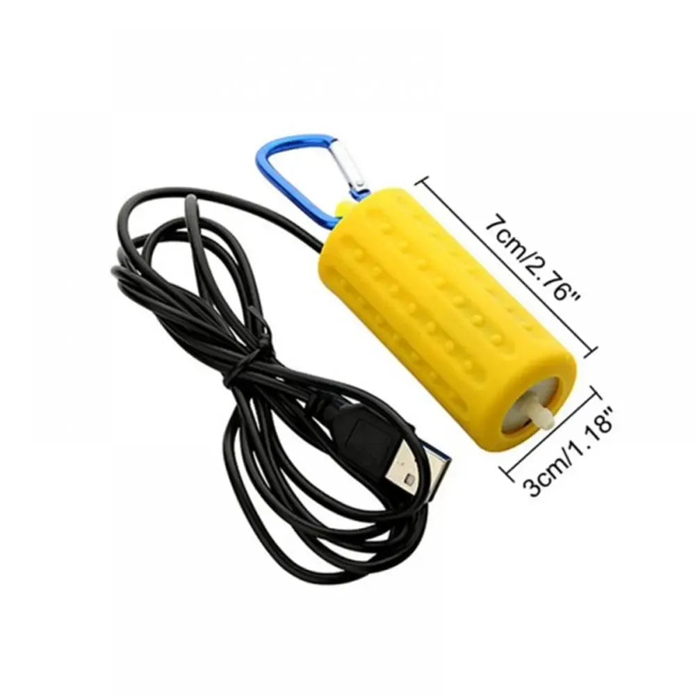 USB deguonies pompa akvariumui, kompaktiška ir tyliai veikianti oro siurblio įranga akvariumo deguonies tiekimui