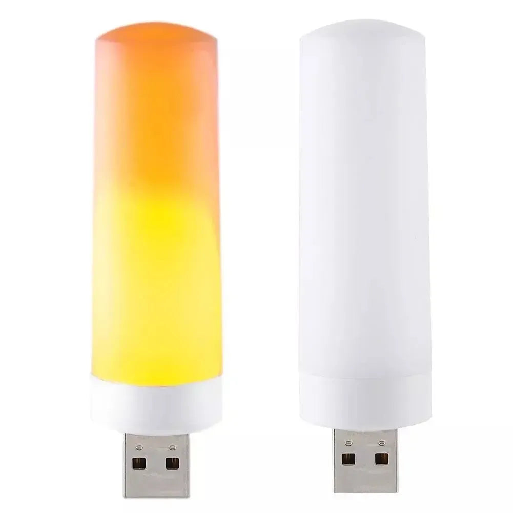 USB liepsnos imitacijos LED lemputė, su šiltu apšvietimu, sukuria liepsnos efektą, prijungiama prie USB prievado.