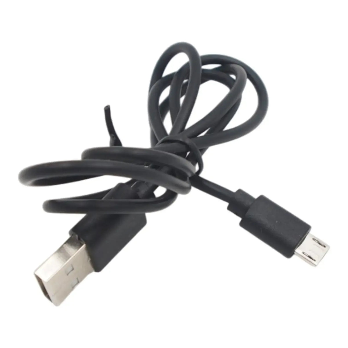 USB Micro USB laidas, 80 cm ilgio, juodas, su apsauga ir jungtimis, tinkamas įkrovimui ir duomenų perdavimui.