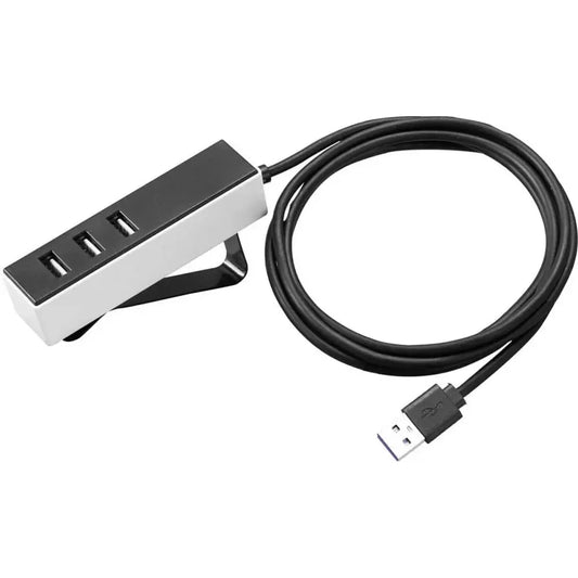 USB šakotuvas su 3 USB A jungtimis telefonams ir planšetėms, skirtas tik įkrovimui, baltas, kompaktiškas ir patogus naudoti.