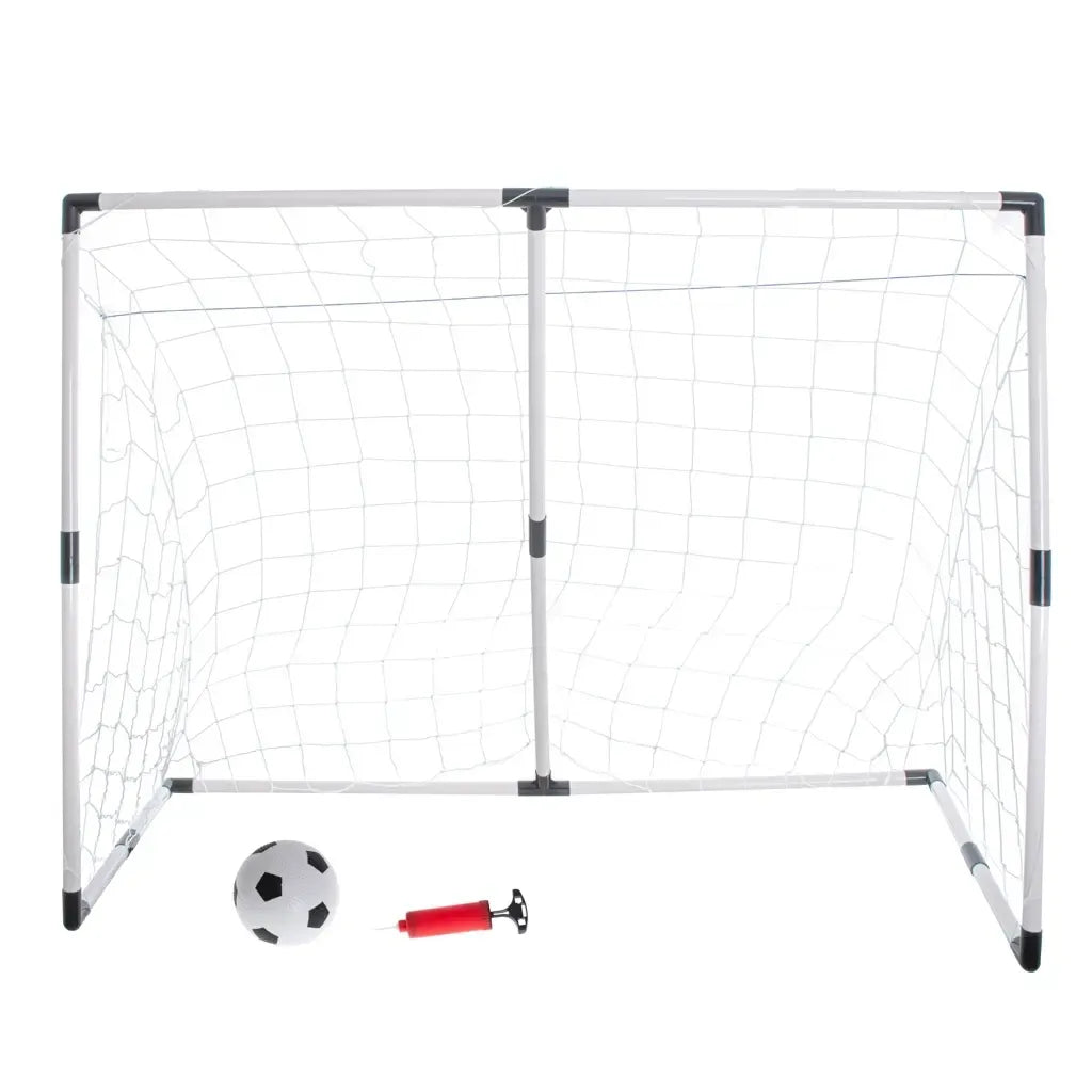 Vaikiški futbolo vartai 2in1, universalus treniruočių rinkinys vaikams, dideli ir maži, 143x110x70 cm, sporto žaidimams.
