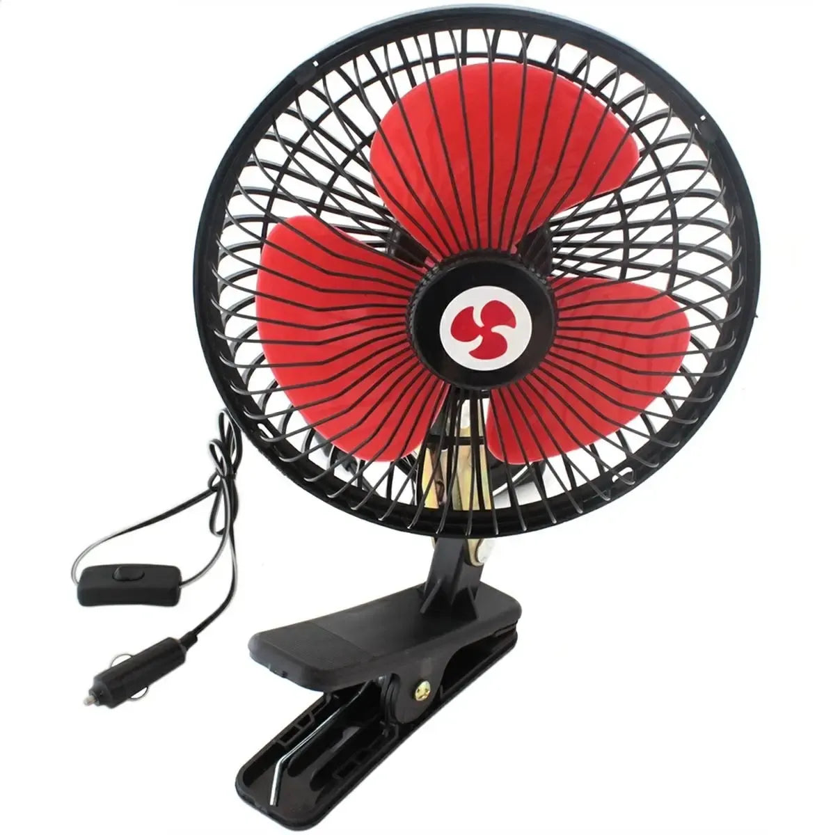 Automobilinis 12V ventiliatorius su tvirtinimo spaustuku, mažas ir lengvas oro vėdinimo sprendimas automobiliui