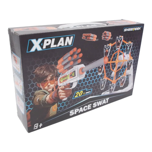 Vaikų šaudymo žaislas X-PLAN SPACE SWAT su besisukančiais taikiniais, interaktyvus ir smagus žaidimams namuose.