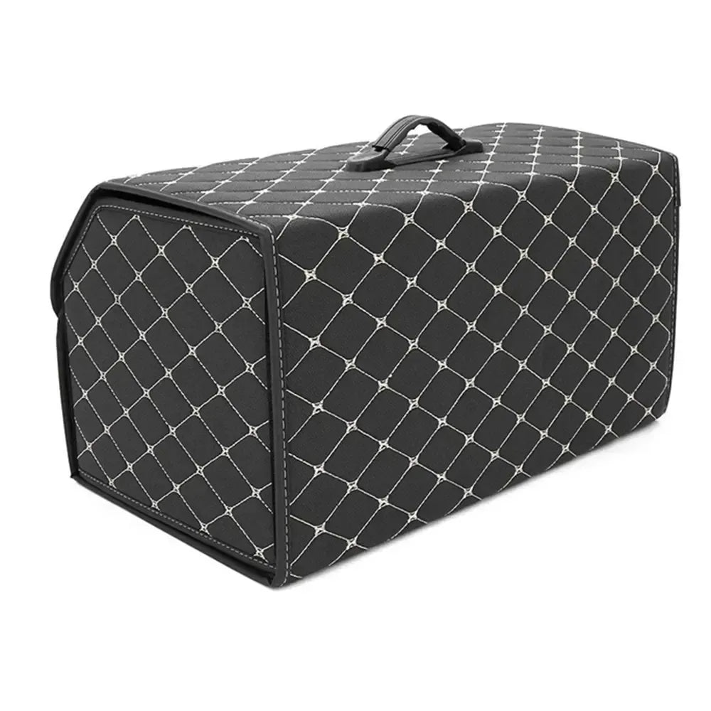 Dideli automobilių daiktadėžė su dangčiu ir rankena, matmenys 65x30x30cm, patogi ir talpi automobiliui laikyti.
